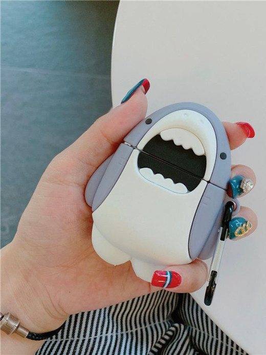 Shark AirPods 1 2 Pro Earphone Case Cover Cute Cartoon Silicone Wireless Trending for Apple Soft Cases Protective Box Covers Shark AirPods 1 2 Pro Earphone Case Cover Cute Cartoon Silicone Wireless Trending for Apple Soft Cases Protective Box Covers