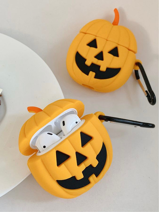 Pumpkin AirPods 1 2 Case Cover Cute All Souls Saints' Day Gift Silicone Earphone Protective Covers Box Trending for Apple Halloween Pumpkin AirPods 1 2 Case Cover Cute All Souls Saints' Day Gift Silicone Earphone Protective Covers Box Trending for Apple Halloween