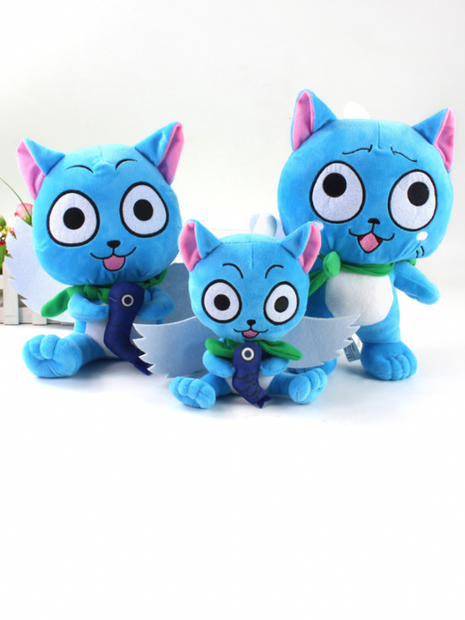 Fairy Tail Happy Cat with Fish Soft Plush Doll 17-30cm Cute Blue Toys Japanese Anime Cosplay Stuffed Dolls Kids Trending Japan Toy Gifts Fairy Tail Happy Cat with Fish Soft Plush Doll 17-30cm Cute Blue Toys Japanese Anime Cosplay Stuffed Dolls Kids Trending Japan Toy Gifts