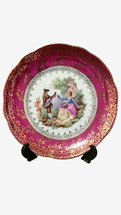 Classic Ceramic Burgundy Limoges Courting Porcelain Bone China Trinket Dish Vintage Originals Ceramics Collectors Antiques  Home Decor Decorative Objects Classic Ceramic Burgundy Limoges Courting Porcelain Bone China Trinket Dish Vintage Originals Ceramics Collectors Antiques  Home Decor Decorative Objects
