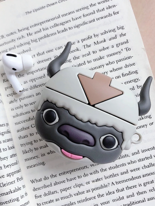 3D Bull Case Cover for AirPods 1 2 Pro  Anime Cartoon Animal Cow Earphone Wireless Headphone Protective Animals Bulls Cows Charging Covers Trending for Apple Cases