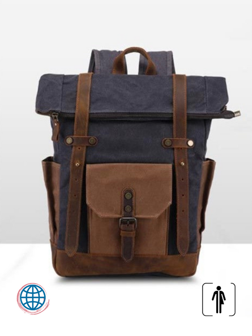 Oil-Waxed Canvas Backpack Unisex Anywear Men's Women’s Vintage Style Leather Belts Large Capacity Unisex Hiking Bags Multi-Function Travel Backpacks Trending In Gray / Grey Oil-Waxed Canvas Backpack Unisex Anywear Men's Women’s Vintage Style Leather Belts Large Capacity Unisex Hiking Bags Multi-Function Travel Backpacks Trending In Gray / Grey