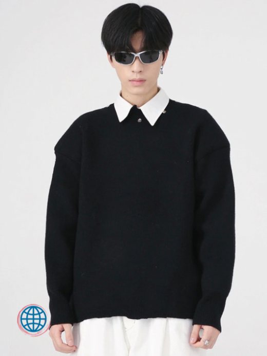 Damaged Worn Mockneck Sweater Men's Autumn Winter Worn-Out Damage Design Simple Metal Knitted Korean Fashion Warm Male Ribbed edge Plus Size Pullover Korea Sweaters Trending for Man in Black Damaged Worn Mockneck Sweater Men's Autumn Winter Worn-Out Damage Design Simple Metal Knitted Korean Fashion Warm Male Ribbed edge Plus Size Pullover Korea Sweaters Trending for Man in Black