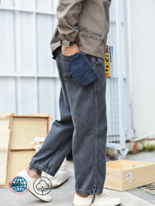 Loose Fit High Rise Jeans Mens Denim Cargo Pants Trending for Man in Gray / Grey Loose Fit High Rise Jeans Mens Denim Cargo Pants Trending for Man in Gray / Grey