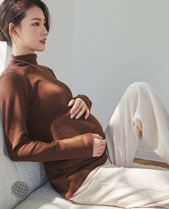 Turtleneck Fleece T-Shirt Women’s Winter Pregnant Clothes Long Sleeve Turtleneck Fleece Top Solid Color Pregnancy Tees Maternity Tops Warm T-Shirts Tops Trending for Woman in Coffee Chocolate Brown Turtleneck Fleece T-Shirt Women’s Winter Pregnant Clothes Long Sleeve Turtleneck Fleece Top Solid Color Pregnancy Tees Maternity Tops Warm T-Shirts Tops Trending for Woman in Coffee Chocolate Brown