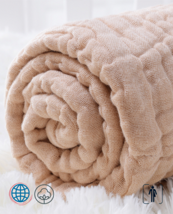 Muslin Swaddle Blanket Unisex 6 Layers Baby Newborn Organic Cotton Solid Bath Quilt Burp Clothes Boy Girl Trending Blankets in Brown Muslin Swaddle Blanket Unisex 6 Layers Baby Newborn Organic Cotton Solid Bath Quilt Burp Clothes Boy Girl Trending Blankets in Brown