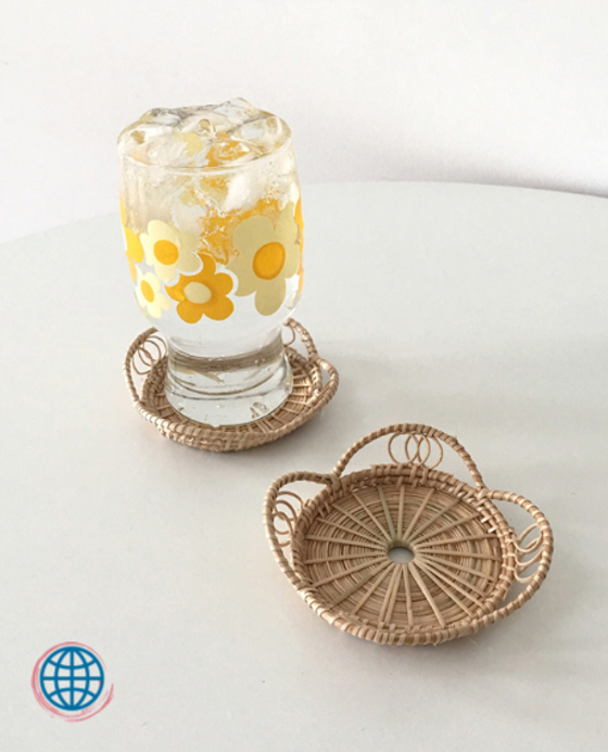Rattan Drink Coaster Cup Holder Natural Woven Floral Shape Heat Insulation Round Tea Pot Placemat Table Decoration Accessories Trending Placemats Coasters Rattan Drink Coaster Cup Holder Natural Woven Floral Shape Heat Insulation Round Tea Pot Placemat Table Decoration Accessories Trending Placemats Coasters