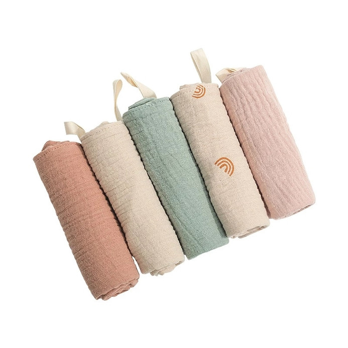 Muslin Bufanda Towel 5-Piece Unisex Baby Newborn Baby Feeding Face Towels Muslin Bufanda Towel 5-Piece Unisex Baby Newborn Baby Feeding Face Towels