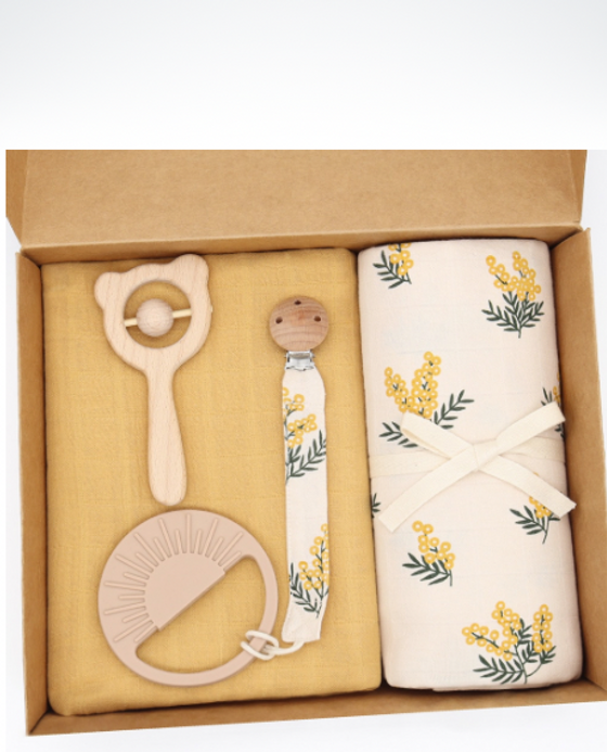 Baby Bamboo Cotton Swaddle Blanket Set  Unisex Organic Muslin Cotton Infant Wrap Newborn DIY Gift Set Soft Bedding Cover Blankets in Trending Acacia Baby Bamboo Cotton Swaddle Blanket Set  Unisex Organic Muslin Cotton Infant Wrap Newborn DIY Gift Set Soft Bedding Cover Blankets in Trending Acacia