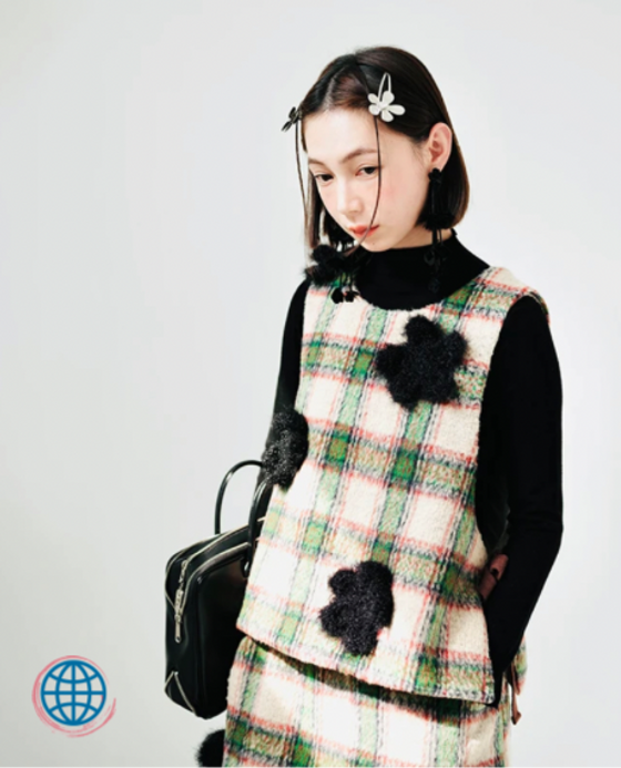 Plaid Tartan Vest Women’s Japanese original design green cream plaid flower decal warm with tie bow woolen sweater casual fashion waistcoat Japan Sweaters Vests for trending Woman Plaid Tartan Vest Women’s Japanese original design green cream plaid flower decal warm with tie bow woolen sweater casual fashion waistcoat Japan Sweaters Vests for trending Woman