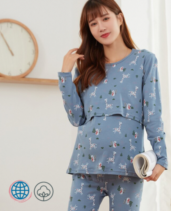 Breastfeeding Maternity Loungewear PJs Women’s Pajamas Cotton Nursing Long Sleeve Top + Pants Sleepwear Sets Bottoms Trousers Clothes For Trending Pregnancy Woman in Blue Deer Animal Breastfeeding Maternity Loungewear PJs Women’s Pajamas Cotton Nursing Long Sleeve Top + Pants Sleepwear Sets Bottoms Trousers Clothes For Trending Pregnancy Woman in Blue Deer Animal