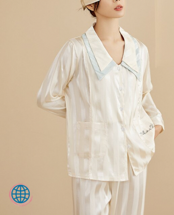 Silk Satin Maternity Nursing PJs Women’s Pregnant Pajamas Set Long Sleeve Baby Breastfeeding Cardigan Tops + Adjustable Pants Pajama Nightwear Sleepwear for Woman in Trending Cream Silk Satin Maternity Nursing PJs Women’s Pregnant Pajamas Set Long Sleeve Baby Breastfeeding Cardigan Tops + Adjustable Pants Pajama Nightwear Sleepwear for Woman in Trending Cream