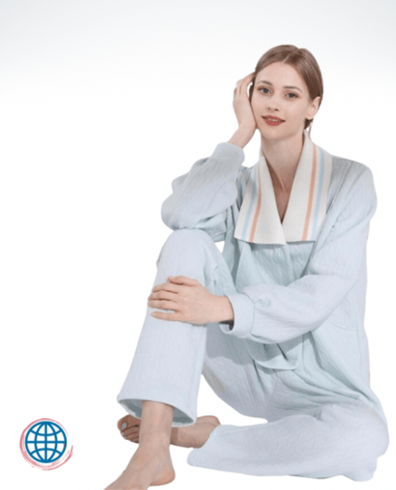 Maternity Nursing Country PJs  Women’s Solid Color Confinement Clothes Winter Postpartum Thickening Maternity Cotton Soft And Comfortable Sleepwear for Plus Size Woman in trending Light Blue Maternity Nursing Country PJs  Women’s Solid Color Confinement Clothes Winter Postpartum Thickening Maternity Cotton Soft And Comfortable Sleepwear for Plus Size Woman in trending Light Blue