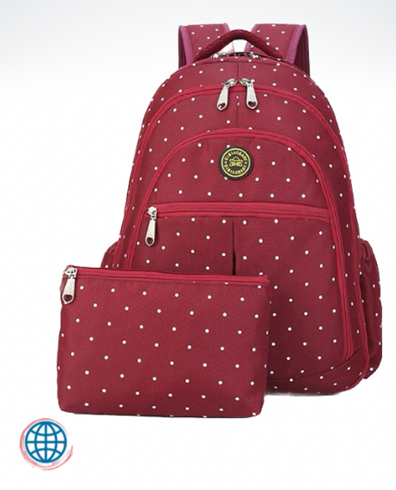 Multifunction Maternity Stroller Backpack Large Capacity Nursing Nappy Diaper Backpacks For Travel Multifunctional Bag Mother Mummy Mom Baby Bags In Trending Wine Red Polka Dot Multifunction Maternity Stroller Backpack Large Capacity Nursing Nappy Diaper Backpacks For Travel Multifunctional Bag Mother Mummy Mom Baby Bags In Trending Wine Red Polka Dot