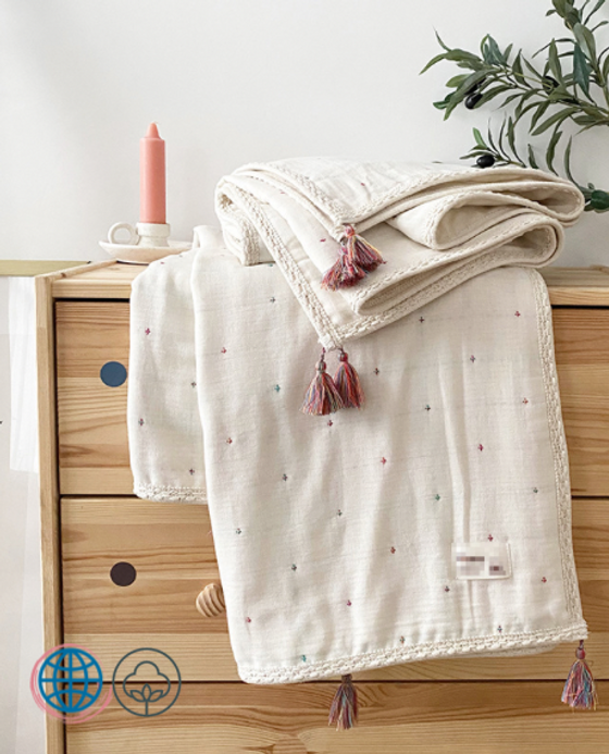 Luxury 6 Layer Cotton Bamboo Muslin Blanket Unisex Newborn Baby Infant Japanese Boho Swaddle Baby Tassel Towel Muslin Bohemia Jacquard Blankets Kids Child Japan Bedroom Bohemian Throw Linen 115*150cm In Trending White Luxury 6 Layer Cotton Bamboo Muslin Blanket Unisex Newborn Baby Infant Japanese Boho Swaddle Baby Tassel Towel Muslin Bohemia Jacquard Blankets Kids Child Japan Bedroom Bohemian Throw Linen 115*150cm In Trending White