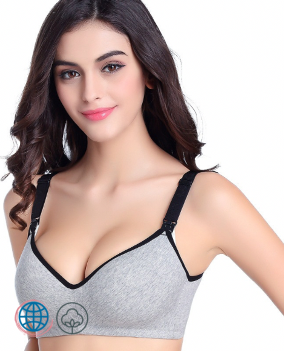 Cotton Maternity Seamless Nursing Bra Women’s Pregnant Breastfeeding Pregnancy Women Underwear Breast Feeding Bras for Woman in trending Gray Cotton Maternity Seamless Nursing Bra Women’s Pregnant Breastfeeding Pregnancy Women Underwear Breast Feeding Bras for Woman in trending Gray