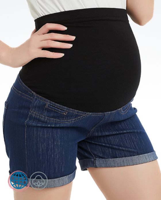 Maternity Full Panel Denim Shorts Pregnant Women’s Elastic High Rise Waist Jeans Summer Autumn Skinny Short Pants Pregnancy Woman Clothes in Trending Dark Blue Maternity Full Panel Denim Shorts Pregnant Women’s Elastic High Rise Waist Jeans Summer Autumn Skinny Short Pants Pregnancy Woman Clothes in Trending Dark Blue