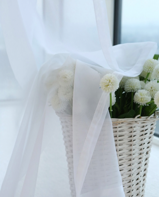White Voile Drape White Voile Drape