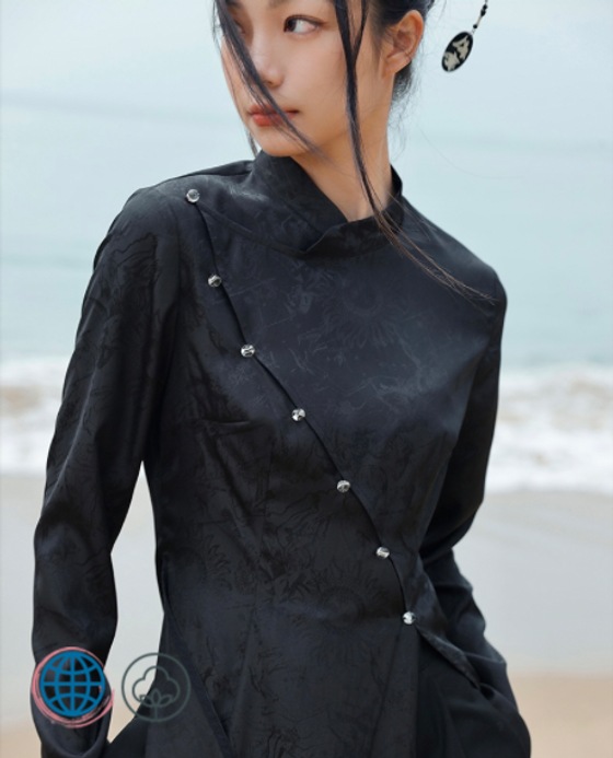 Jacquard Cheongsam Maxi Dress Women’s Vintage Punk Punkrock Goth Gothic Black Long Elegant Luxury Mandarin Collar Long Sleeve A Line Side Split Shirt Dresses for trending Woman Jacquard Cheongsam Maxi Dress Women’s Vintage Punk Punkrock Goth Gothic Black Long Elegant Luxury Mandarin Collar Long Sleeve A Line Side Split Shirt Dresses for trending Woman