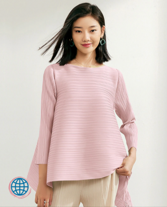 Japan Pleated Tassels Top Women’s Asymmetrical Blouse Designer Japanese Loose Blouses Tassel Tops for trending Woman in Pink Japan Pleated Tassels Top Women’s Asymmetrical Blouse Designer Japanese Loose Blouses Tassel Tops for trending Woman in Pink