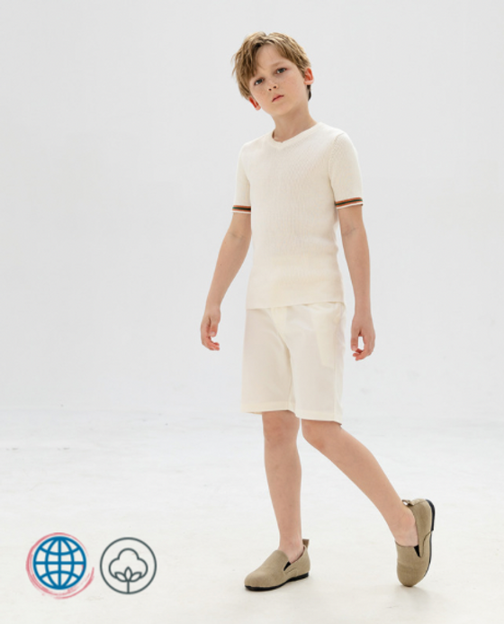 Teen Knit Shirt and Cotton Shorts   Kids Summer Children Matching Clothing Set V-Neck Cream-White Knitted Tops and Pants Sets 12M To 10Y trending Baby Boys Kids Teens Teen Knit Shirt and Cotton Shorts   Kids Summer Children Matching Clothing Set V-Neck Cream-White Knitted Tops and Pants Sets 12M To 10Y trending Baby Boys Kids Teens