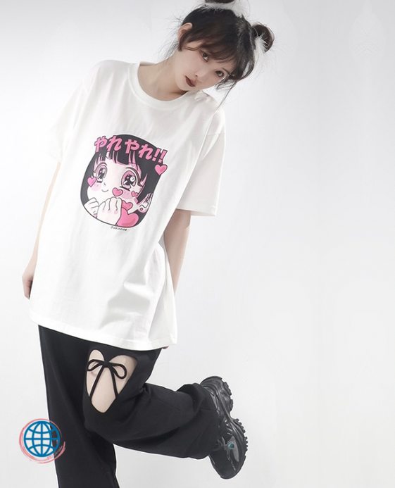 Hotsweet Graphic Crewneck T-Shirt Women’s Japan Cartoon Print around O-Neck Clothes White Short Sleeve Loose Japanese Kawaii Summer Tops T-Shirts Tees for trending Woman Hotsweet Graphic Crewneck T-Shirt Women’s Japan Cartoon Print around O-Neck Clothes White Short Sleeve Loose Japanese Kawaii Summer Tops T-Shirts Tees for trending Woman