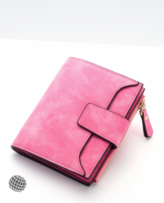 Short Vegan Zip Wallet Purse   Women’s Fashion Wallets Small Zipper PU Leather Quality Female Card Holder Slim Simple Purses for trending Woman in Rose pink color Short Vegan Zip Wallet Purse   Women’s Fashion Wallets Small Zipper PU Leather Quality Female Card Holder Slim Simple Purses for trending Woman in Rose pink color