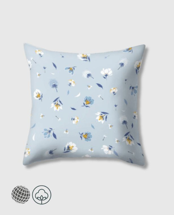 Decorative Throw Pillow 45*45cm Square Case Cover Geometric Floral Print Flower Pillowcase Covers For trending Home in Light Blue Decorative Throw Pillow 45*45cm Square Case Cover Geometric Floral Print Flower Pillowcase Covers For trending Home in Light Blue