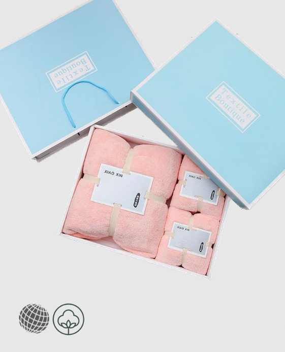 Microfiber Gift Towel Set   15 types Fabric Quick Dry Plush Bath Face Hand Super Absorbent bath towels with portable gifts box home decor linen in trending Pink Microfiber Gift Towel Set   15 types Fabric Quick Dry Plush Bath Face Hand Super Absorbent bath towels with portable gifts box home decor linen in trending Pink