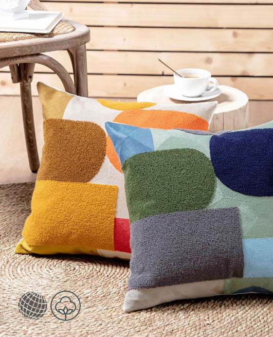 Geometric Pillow Cover Soft Cozy Pillow Cover Cotton Canvas Towel-embroidered Sofa cushion covers Home Decoration Trending Multicolor Pillows Cushions Geometric Pillow Cover Soft Cozy Pillow Cover Cotton Canvas Towel-embroidered Sofa cushion covers Home Decoration Trending Multicolor Pillows Cushions