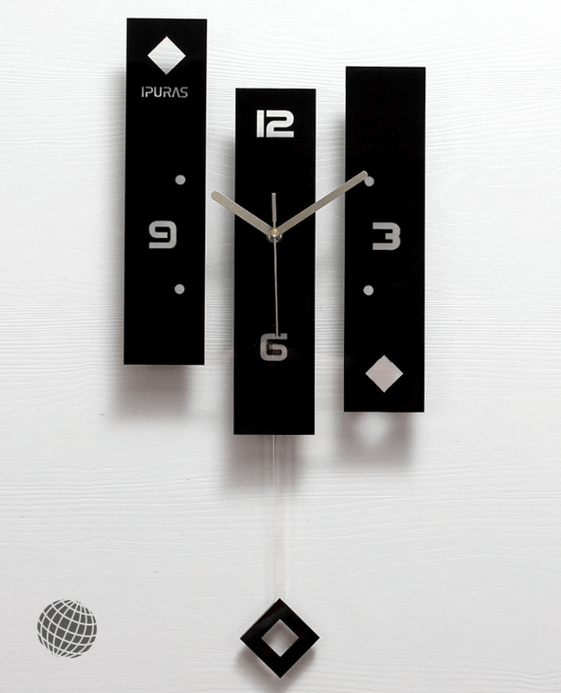 Quartz Nordic Wall Clock With Pendulum Large Size Hanging Modern Design For Home Decoration Big Duvar Saati Trending Decor Clocks in Black Ipuras Quartz Nordic Wall Clock With Pendulum Large Size Hanging Modern Design For Home Decoration Big Duvar Saati Trending Decor Clocks in Black Ipuras