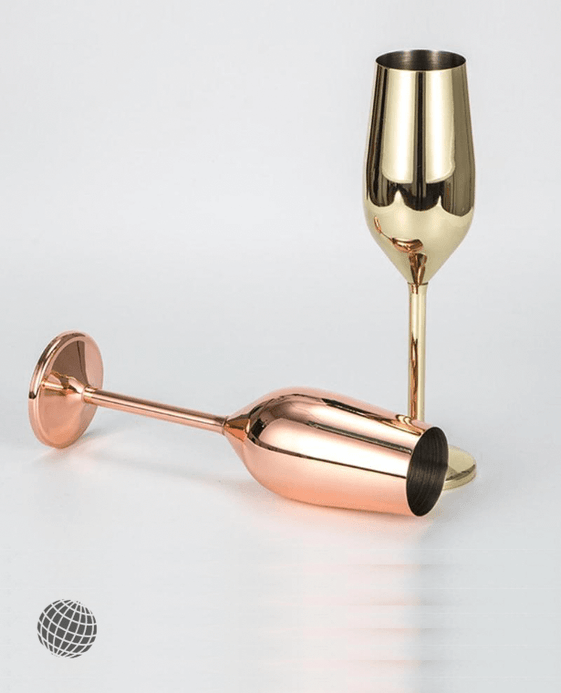 Stainless Steel Champagne Flute   Colorful Cup Creative Goblet Cocktail Glass Golden Metal Champagne Glasses for Restaurant Bar Utensils Barware Flutes Trending Glassware Goblets in Gold, Rose Gold, Silver, Multicolor