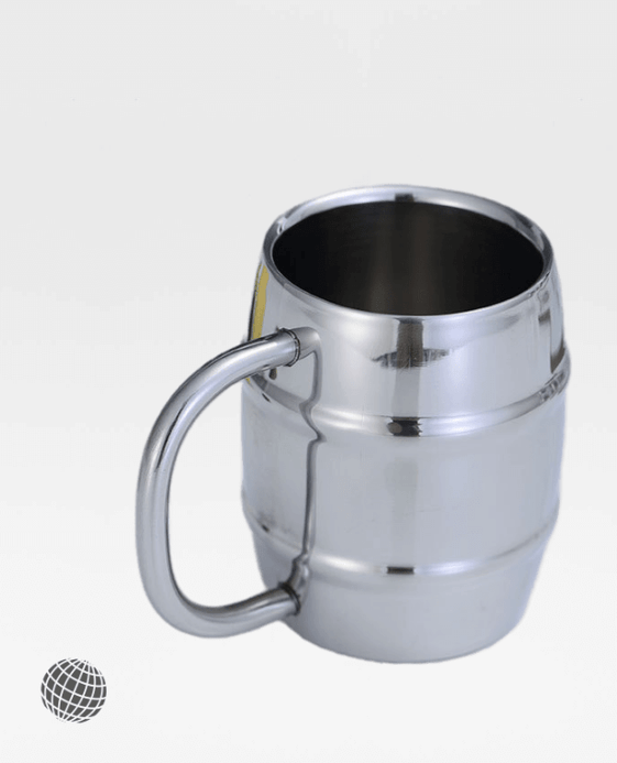 Stainless Steel Beer Stein    304 Metal Barware Mug Double Wall Thermal Cup with Handle Bar Creative Water Juice insulation Keeps Cold Steins Trending Drinkware Mugs