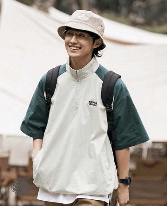 Collar-Zip Polo Shirt  Mens Summer Nature Solid Color Half Zipper Outdoor T-shirt Fashion Neat @ Valour Printed Oversize Cargo Shirts for Plus Size Man in trending Green white Collar-Zip Polo Shirt  Mens Summer Nature Solid Color Half Zipper Outdoor T-shirt Fashion Neat @ Valour Printed Oversize Cargo Shirts for Plus Size Man in trending Green white