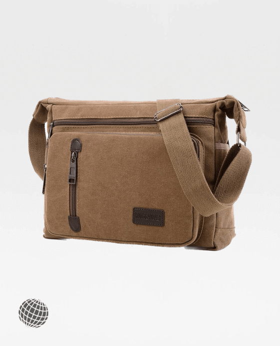 Canvas Shoulder Bag Genderful Unisex Anywear Bottle Mens Women’s Casual Simple Fashion Retro Multi Layered Bags in trending Brown Canvas Shoulder Bag Genderful Unisex Anywear Bottle Mens Women’s Casual Simple Fashion Retro Multi Layered Bags in trending Brown