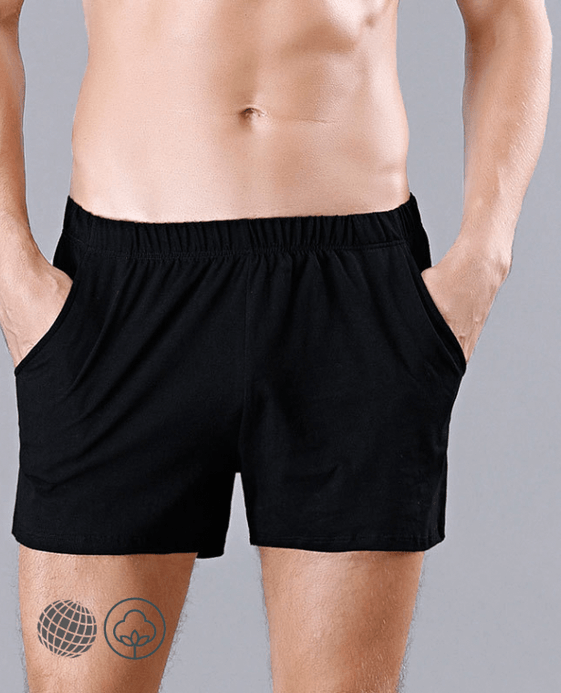 Relaxed Shorts Men's Fashion Summer Breathable Sleep Loungewear Casual Pants Cotton Colorful Cotton Elastic Low Rise Waist Men Home Shorts Sleeppants Plus Size Sleepwear in trending Black Relaxed Shorts Men's Fashion Summer Breathable Sleep Loungewear Casual Pants Cotton Colorful Cotton Elastic Low Rise Waist Men Home Shorts Sleeppants Plus Size Sleepwear in trending Black