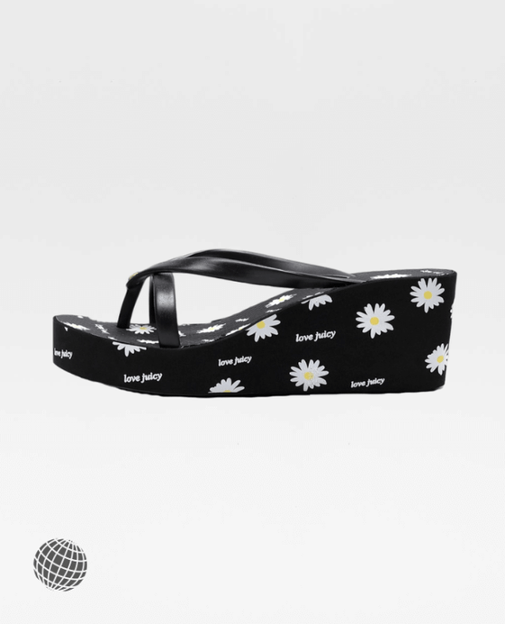 Daisy Flip Flops Women’s Elegant beautiful tide outer wear slope daisies sandals slippers beach vacation non-slip waterproof Increase 6cm High Heel Vacation Getaway Beachwear Holiday Petite Plus Size Footwear for Woman in trending Black Daisy Flip Flops Women’s Elegant beautiful tide outer wear slope daisies sandals slippers beach vacation non-slip waterproof Increase 6cm High Heel Vacation Getaway Beachwear Holiday Petite Plus Size Footwear for Woman in trending Black