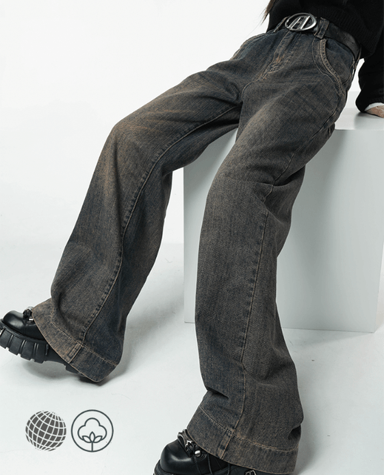 Classic High Rise Jeans Women’s Vintage American winter high-rise waist Fashion Streetwear Wide Leg Denim Trouser Straight Baggy Plus Size Pants for Woman in trending Dark Gray grey Blue Classic High Rise Jeans Women’s Vintage American winter high-rise waist Fashion Streetwear Wide Leg Denim Trouser Straight Baggy Plus Size Pants for Woman in trending Dark Gray grey Blue