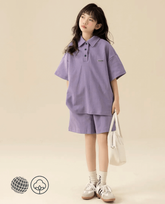 Top + Shorts Set Girls 7 8 10 Years Summer Clothes Child’s Teenage Children’s Tracksuit Casual Fashion T-shirts Shorts Two Pieces trending Kids Outfits in Purple Top + Shorts Set Girls 7 8 10 Years Summer Clothes Child’s Teenage Children’s Tracksuit Casual Fashion T-shirts Shorts Two Pieces trending Kids Outfits in Purple