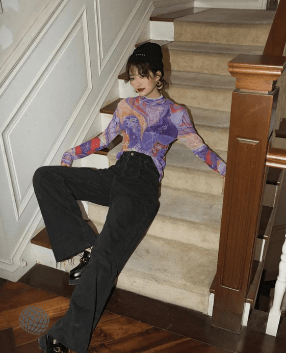 Mesh T-Shirt  Women’s Fluid Print Turtle Neck Long Sleeve Top Purple Tee Mockneck Shirts Turtleneck Tops T-Shirts for y2k trending Woman Mesh T-Shirt  Women’s Fluid Print Turtle Neck Long Sleeve Top Purple Tee Mockneck Shirts Turtleneck Tops T-Shirts for y2k trending Woman