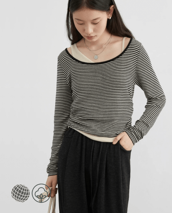 Off Shoulder Scoopneck Sweater   Women’s Irregular Scoopneck Strap Knitted Jumpers Womens Female Striped Pullovers Autumn Spring Ribbed Sweaters for trending Woman in Black stripe Off Shoulder Scoopneck Sweater   Women’s Irregular Scoopneck Strap Knitted Jumpers Womens Female Striped Pullovers Autumn Spring Ribbed Sweaters for trending Woman in Black stripe