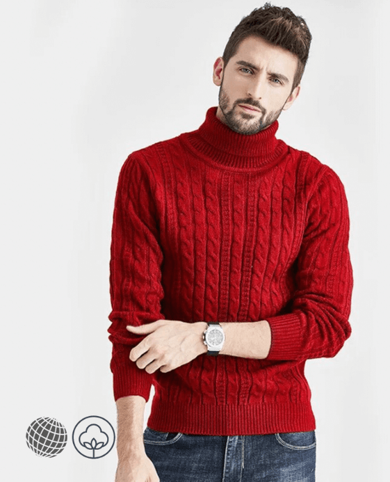 Cable-Knit Turtleneck Sweater Men’s Boys Vintage Winter Plus size Striped Mens Long Sleeve Pullovers Loose Knitted Knit Top Oversized Knitwear Sweaters for trending Man in red Cable-Knit Turtleneck Sweater Men’s Boys Vintage Winter Plus size Striped Mens Long Sleeve Pullovers Loose Knitted Knit Top Oversized Knitwear Sweaters for trending Man in red