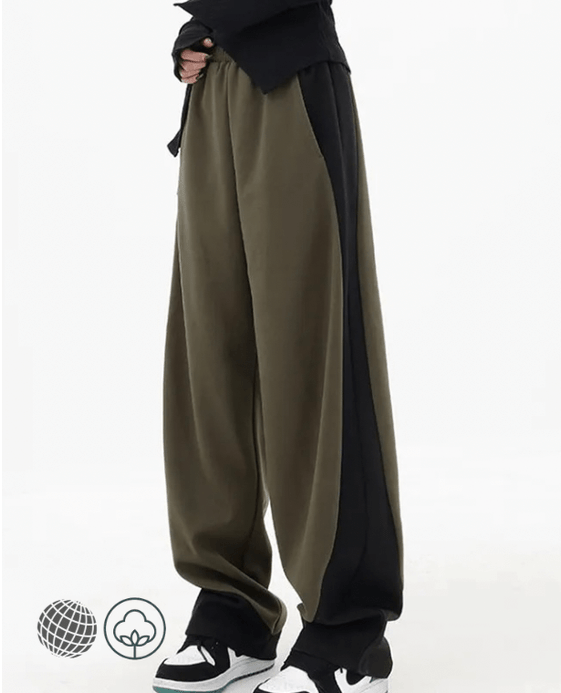 Patchwork Wide Leg Sweatpants Women’s Streetwear Joggers Y2K Oversized Contrast Color Casual Sports Pants Harajuku Baggy womens Fitness Plus size Activewear Trousers for trending Woman in Green black Patchwork Wide Leg Sweatpants Women’s Streetwear Joggers Y2K Oversized Contrast Color Casual Sports Pants Harajuku Baggy womens Fitness Plus size Activewear Trousers for trending Woman in Green black