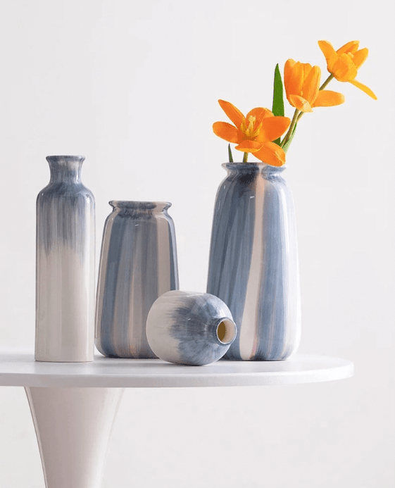 Nordic Ceramic Vase Modern Living Room Decor Home Decoration Accessories Hand-painted Blue Ink Fresh Flower Dried Flowers Vases in trending Norway Scandinavia Scandinavian Norwegian Style Nordic Ceramic Vase Modern Living Room Decor Home Decoration Accessories Hand-painted Blue Ink Fresh Flower Dried Flowers Vases in trending Norway Scandinavia Scandinavian Norwegian Style
