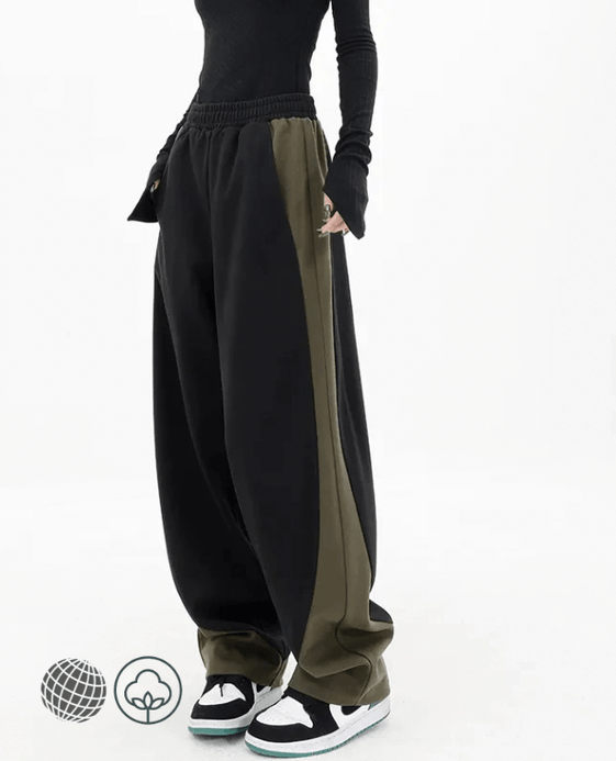 Patchwork Wide Leg Sweatpants black Women’s Streetwear Joggers Y2K Oversized Contrast Color Casual Sports Pants Harajuku Baggy womens Fitness Plus size Activewear Trousers for trending Woman in Green Patchwork Wide Leg Sweatpants black Women’s Streetwear Joggers Y2K Oversized Contrast Color Casual Sports Pants Harajuku Baggy womens Fitness Plus size Activewear Trousers for trending Woman in Green