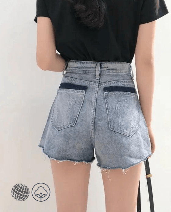 High Rise Denim Shorts blue Women’s S-5XL Patchwork Design Chic plus size womens Summer High-rise Waist All-match Schoolgirls Trouser Street Basic Retro Teens Harajuku short pants for trending Woman in light and dark-blue High Rise Denim Shorts blue Women’s S-5XL Patchwork Design Chic plus size womens Summer High-rise Waist All-match Schoolgirls Trouser Street Basic Retro Teens Harajuku short pants for trending Woman in light and dark-blue