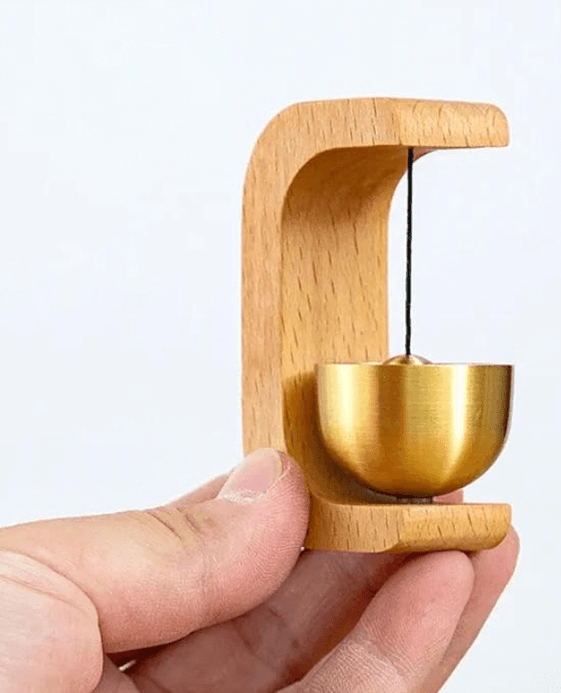 Magnet Beechwood Brass Doorbell Wooden zen Bell Gentle Sound Entrance Decorative Doorbells Wind Chimes Fridge Magnet trending Cute Room Decor Entranceway Bells in light brown wood Magnet Beechwood Brass Doorbell Wooden zen Bell Gentle Sound Entrance Decorative Doorbells Wind Chimes Fridge Magnet trending Cute Room Decor Entranceway Bells in light brown wood