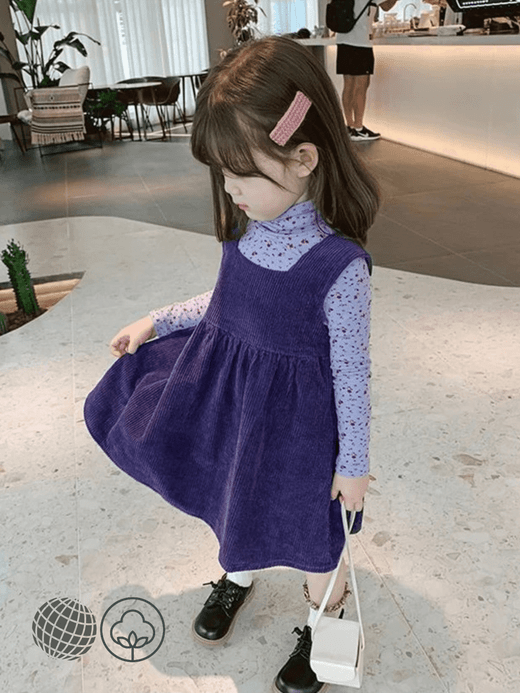 Kids Corduroy Vest Dress Girls' Autumn And Winter Children's Sleeveless Squareneck Bandage Warm Cotton Purple Suspender Dresses for trending Girl Kids Corduroy Vest Dress Girls' Autumn And Winter Children's Sleeveless Squareneck Bandage Warm Cotton Purple Suspender Dresses for trending Girl