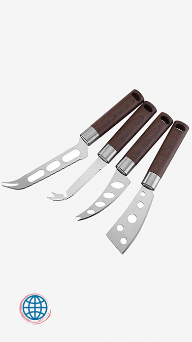 Stainless Steel Cheese Knife Set 4-Piece with Forked Tip Serrated Hole Butter Fork Slicer Cutter Cheese Tools Kitchen Accessories Kitchen Tools Trending Stainless Steel Cheese Knife Set 4-Piece with Forked Tip Serrated Hole Butter Fork Slicer Cutter Cheese Tools Kitchen Accessories Kitchen Tools Trending