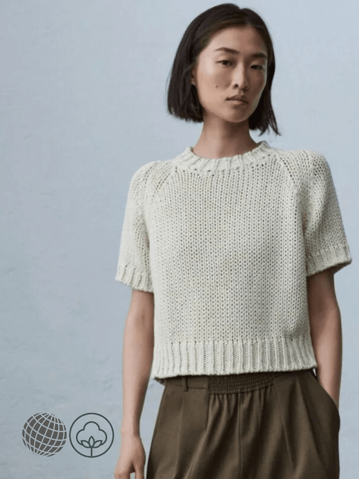 Short Sleeve Sweater white sand Women’s Spanish Cortan@ Cropped Early Spring Transition Short-Sleeves Comfortable women’s Crochet Knitted Cotton-blend Ribbed Band hem womens Crewneck round o-neck workwear Sweaters for trending Woman Short Sleeve Sweater white sand Women’s Spanish Cortan@ Cropped Early Spring Transition Short-Sleeves Comfortable women’s Crochet Knitted Cotton-blend Ribbed Band hem womens Crewneck round o-neck workwear Sweaters for trending Woman